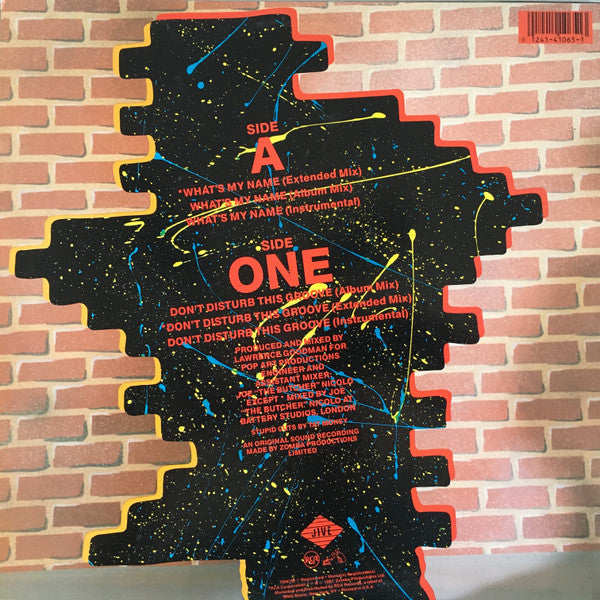 Steady B : What's My Name / Don't Disturb This Groove (12")