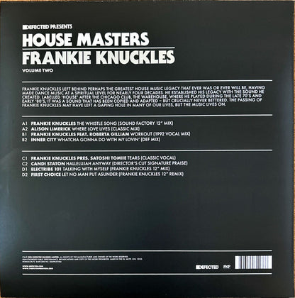 Frankie Knuckles : House Masters (Volume Two) (2x12", Comp)