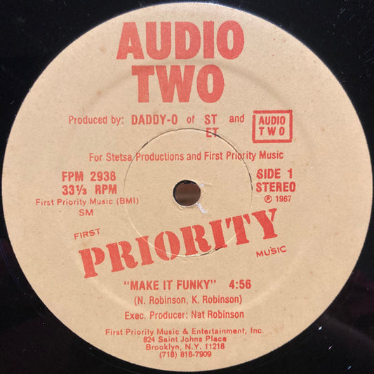 Audio Two : Make It Funky / Top Billin' (12", Yel)