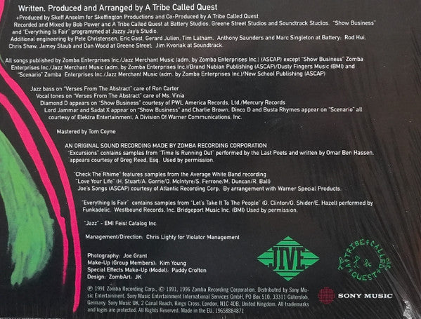 A Tribe Called Quest : The Low End Theory (2xLP, Album, RE)