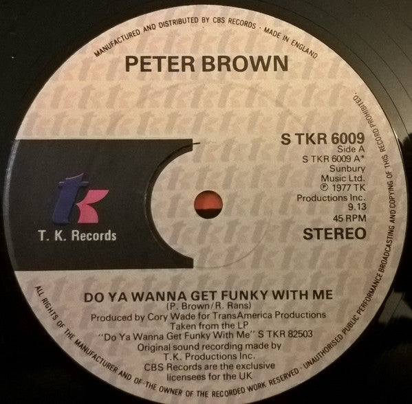 Peter Brown (2) : Do Ya Wanna Get Funky With Me? (12", Single, Ltd)