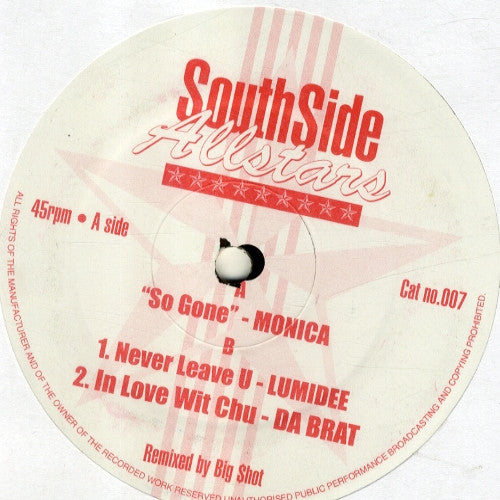 Da Brat / Lumidee / Monica : In Love Wit Chu / Never Leave U / So Gone (12", Unofficial)