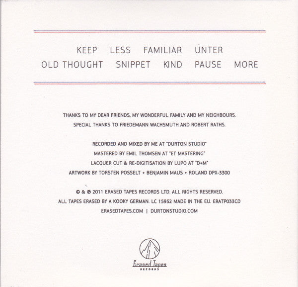 Nils Frahm : Felt (CD, Album)