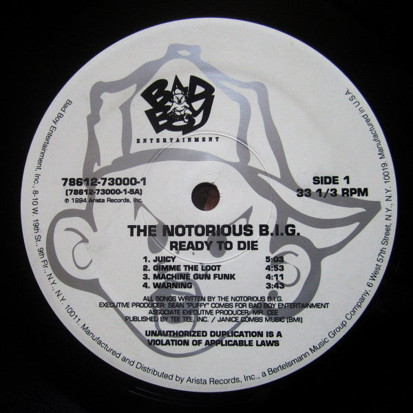 The Notorious B.I.G.* : Ready To Die (LP, Album)