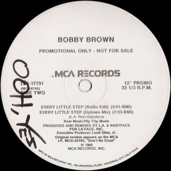 Bobby Brown : Every Little Step (12", Promo)