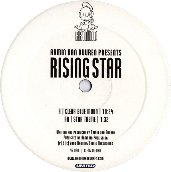 Armin van Buuren Presents Rising Star : Clear Blue Moon / Star Theme (12")