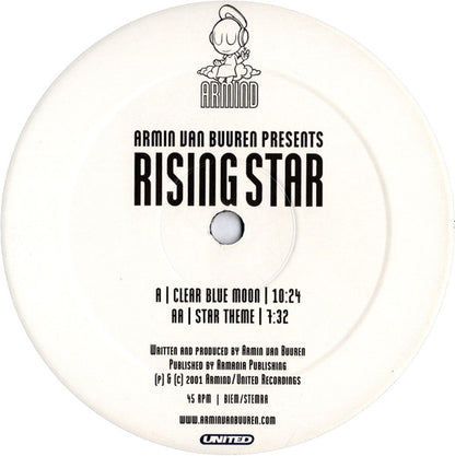 Armin van Buuren Presents Rising Star : Clear Blue Moon / Star Theme (12")