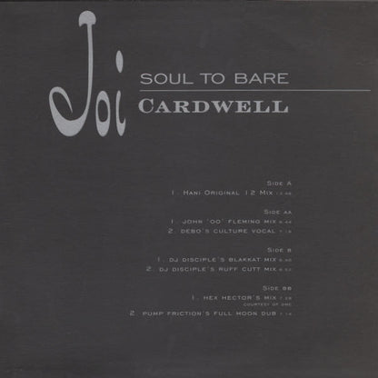 Joi Cardwell : Soul To Bare (2x12", Promo)