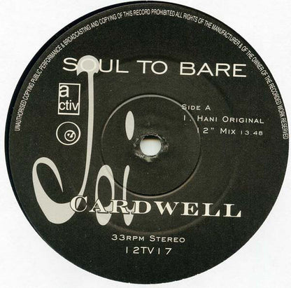 Joi Cardwell : Soul To Bare (2x12", Promo)