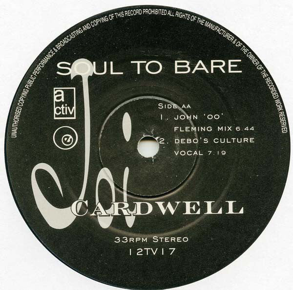 Joi Cardwell : Soul To Bare (2x12", Promo)