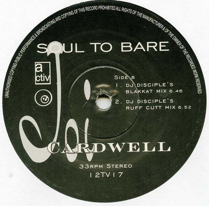 Joi Cardwell : Soul To Bare (2x12", Promo)