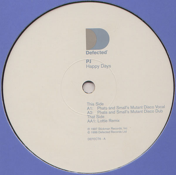 Paul Jacobs : Happy Days (Part 1) (12")