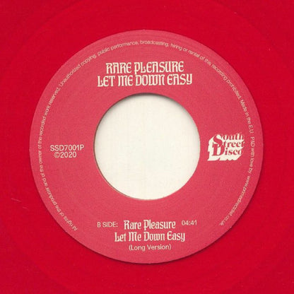 Rare Pleasure : Let Me Down Easy (7", RE, Red)