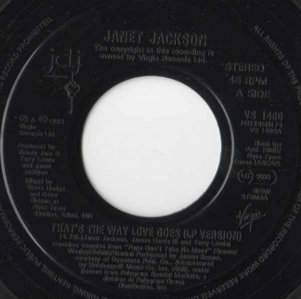 Janet Jackson : That's The Way Love Goes (7", Single, Jukebox)