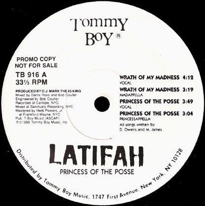 Queen Latifah : Wrath Of My Madness (12", Promo)
