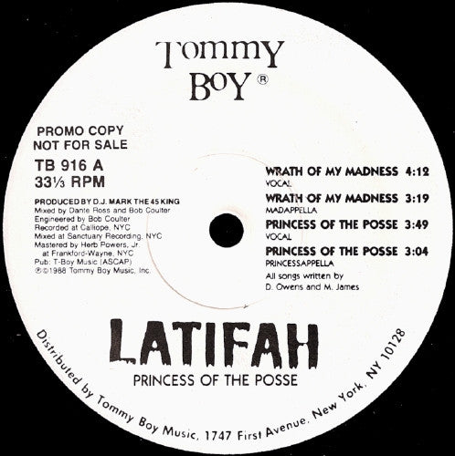 Queen Latifah : Wrath Of My Madness (12", Promo)