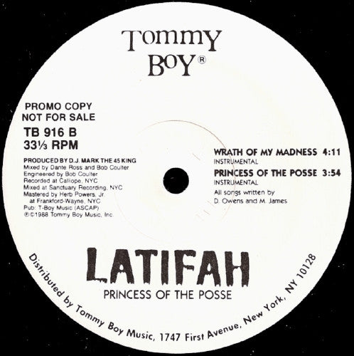 Queen Latifah : Wrath Of My Madness (12", Promo)