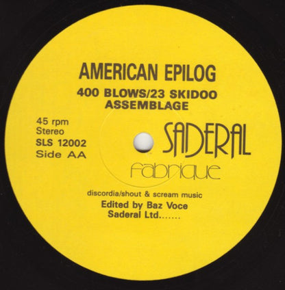 400 Blows & 23 Skidoo : 400 Blows / 23 Skidoo Assemblage (12")
