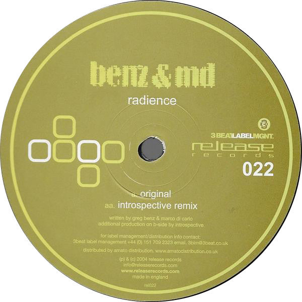 Benz & MD : Radience (12")