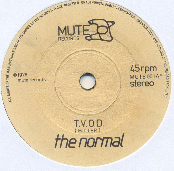 The Normal : T.V.O.D. / Warm Leatherette (7", Single, Orl)