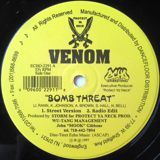 Deadly Venoms : Bomb Threat / The Boulevard (12")
