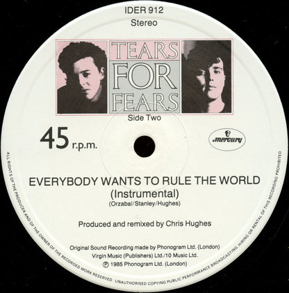 Tears For Fears : Everybody Wants To Rule The World (Urban Mix) (12", Single)