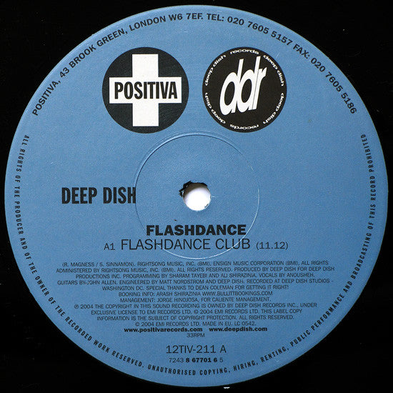 Deep Dish : Flashdance (12", Single, No1)