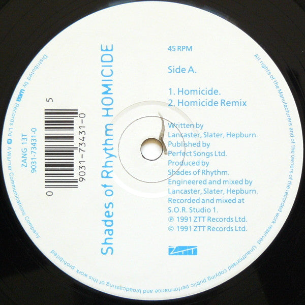 Shades Of Rhythm : Homicide / Exorcist (12")