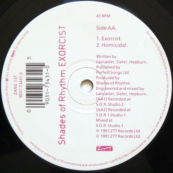 Shades Of Rhythm : Homicide / Exorcist (12")