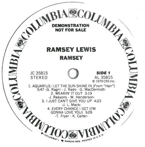 Ramsey Lewis : Ramsey (LP, Album, Promo, San)
