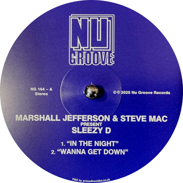 Marshall Jefferson & Steve Mac Present Sleezy D. / Juliet Mendoza : In The Night (12")