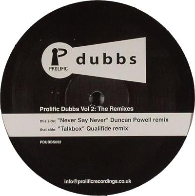 MJ Cole : Prolific Dubbs Vol. 2: The Remixes (10")