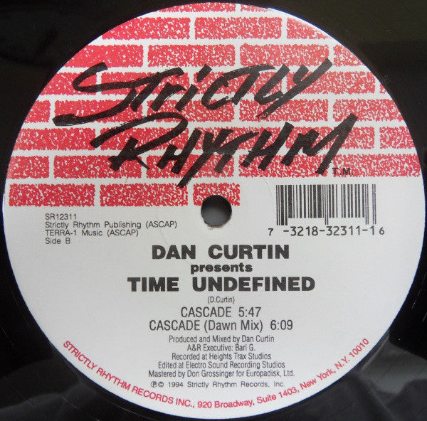 Dan Curtin Presents Time Undefined : Alive / Cascade (12")