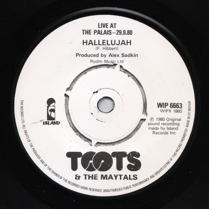 Toots And The Maytals* : Live: Monkey Man / Hallelujah (7")