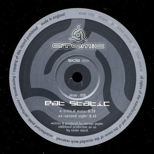 Eat Static : Critical Mass / Second Sight (12")