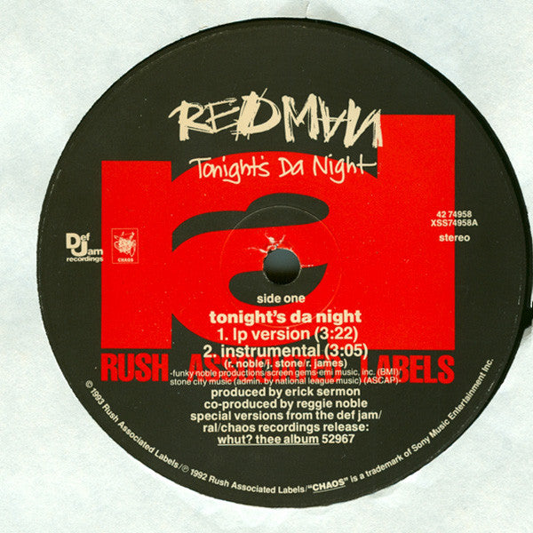 Redman : Tonight's Da Night (12")