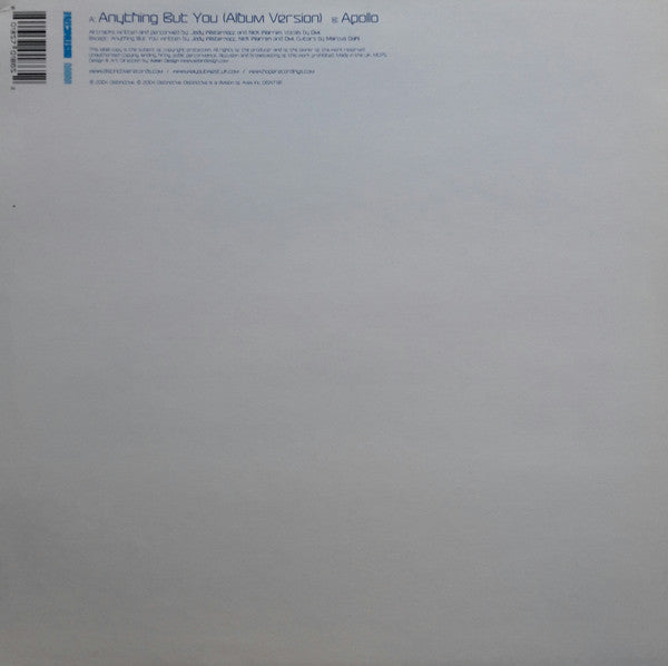Way Out West : Anything But You (12")