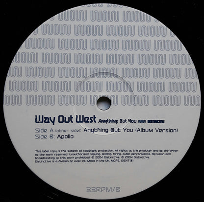 Way Out West : Anything But You (12")
