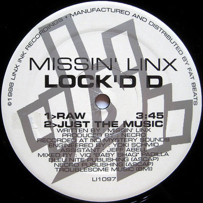 Missin' Linx : M.I.A. / Lock'd D (12")