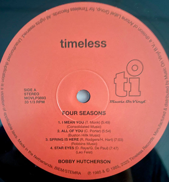 Bobby Hutcherson / George Cables / Herbie Lewis / Philly Joe Jones* : Four Seasons (LP, Album, RE)