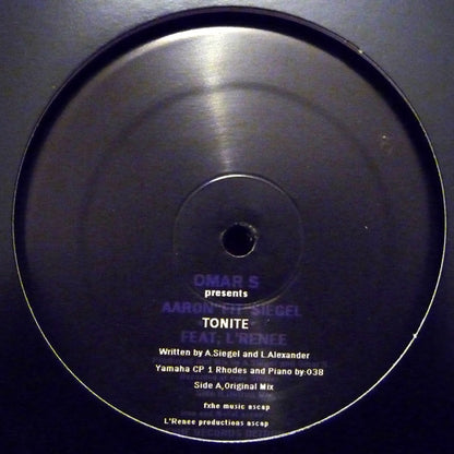 Omar S* Presents Aaron "Fit" Siegel* Feat; L'Renee : Tonite (12")