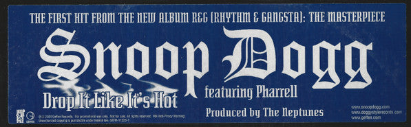 Snoop Dogg Featuring Pharrell* : Drop It Like It's Hot (12")