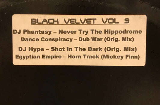 Various : Black Velvet Vol 9 (12", Unofficial, W/Lbl)