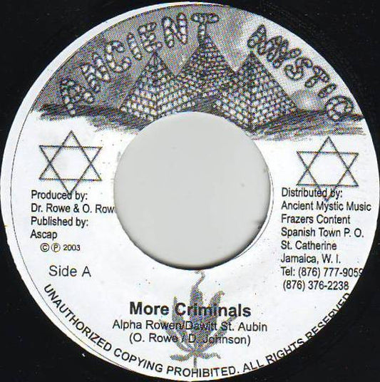 Alpha Rowen / Dawitt St. Aubin : More Criminals (7")