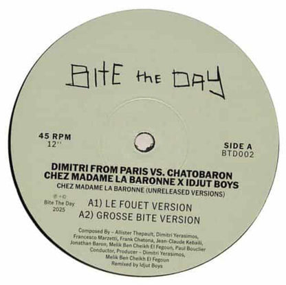 Dimitri From Paris Vs. Chatobaron X Idjut Boys : Chez Madame La Baronne (Unreleased Versions) (12")
