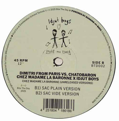 Dimitri From Paris Vs. Chatobaron X Idjut Boys : Chez Madame La Baronne (Unreleased Versions) (12")