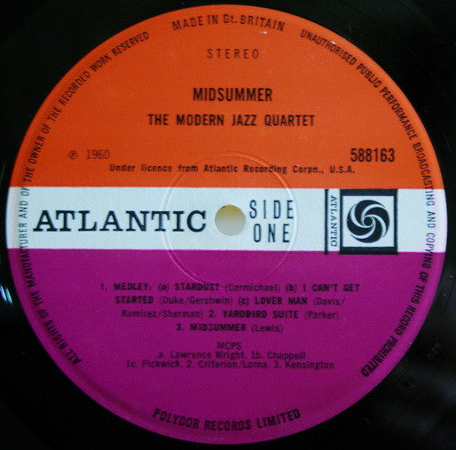 Modern Jazz Quartet* : Midsummer (LP)