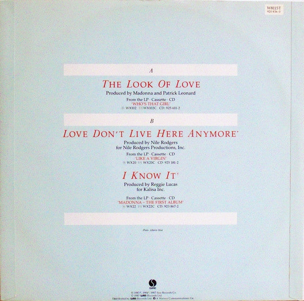 Madonna : The Look Of Love (12", Single, RP)