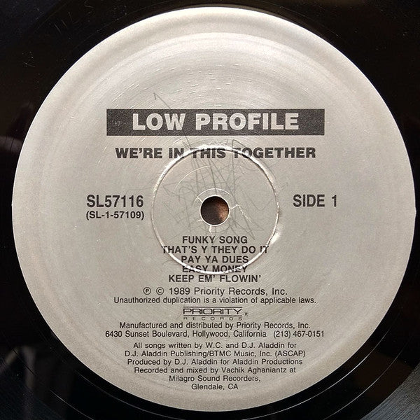 Low Profile Featuring W. C.* And D. J. Aladdin* : We're In This Together (LP, Album)
