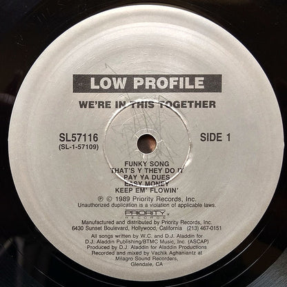 Low Profile Featuring W. C.* And D. J. Aladdin* : We're In This Together (LP, Album)